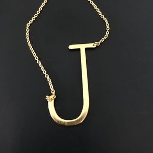Anthropologie 'J' Letter Necklace